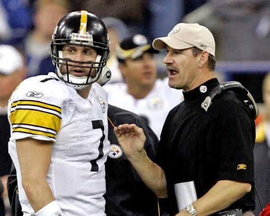 Bill Cowher And Ben Roethlisberger Glossy Keychain Pittsburgh Steelers Print