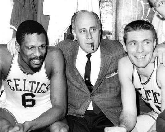 Bill Russell, Red Auerbach And Tom Heinsohn Keychain Boston Celtics Print