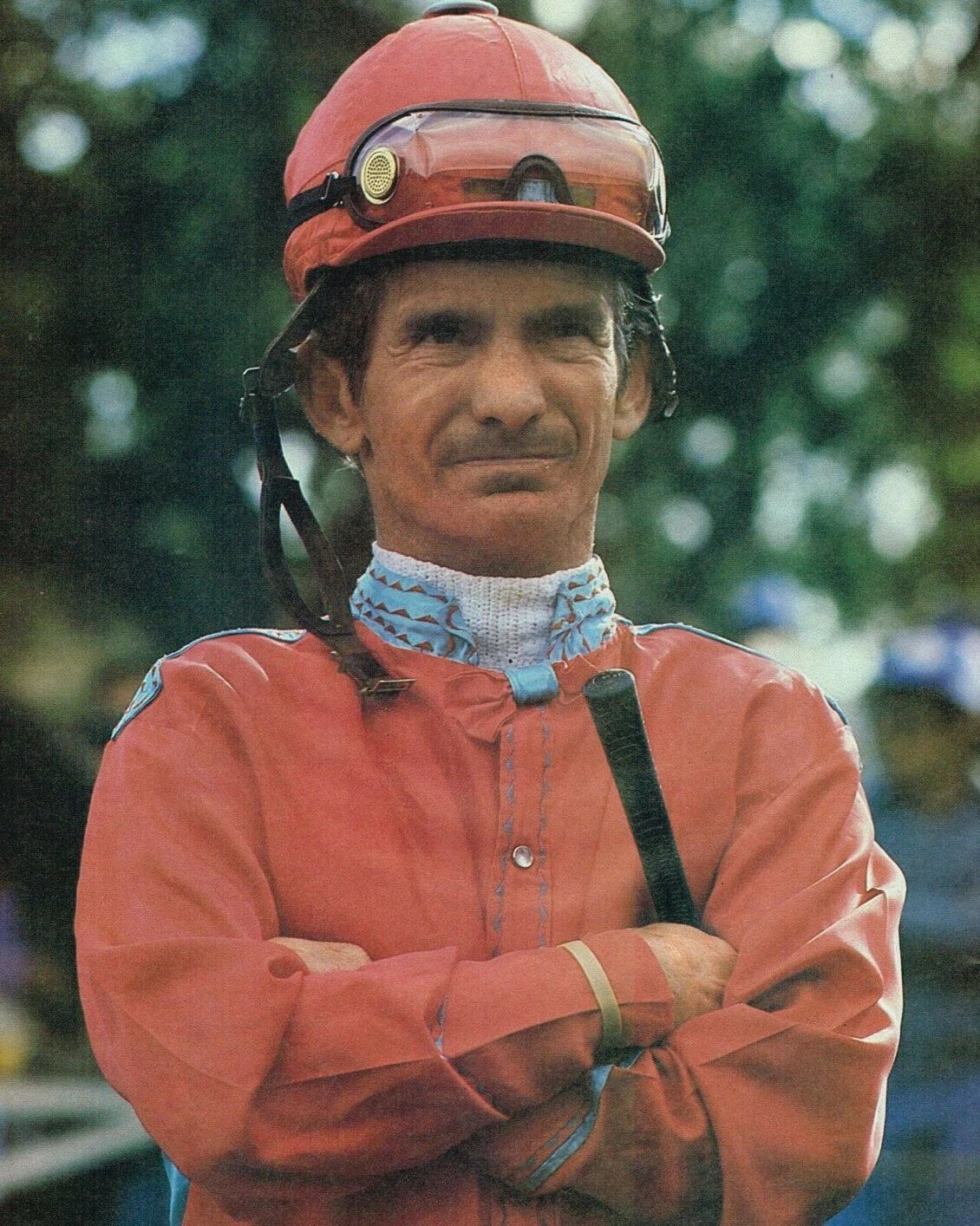 Bill Shoemaker Keychain Horse Racing Picture Jockey