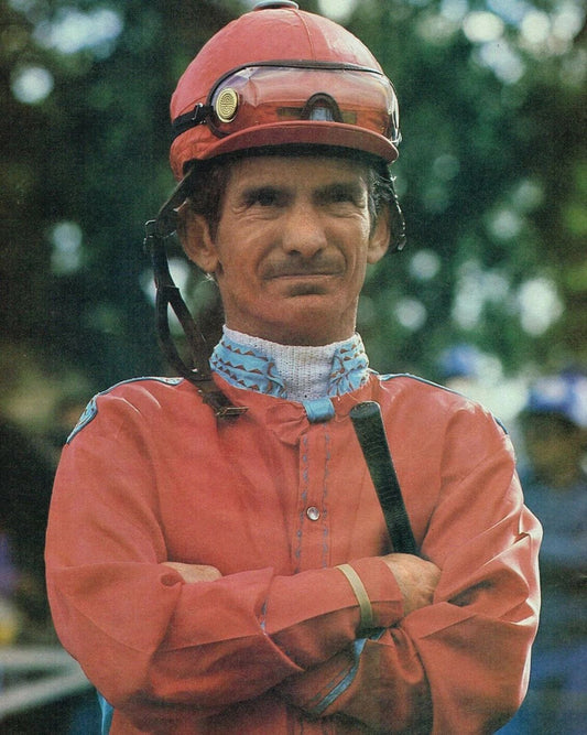Bill Shoemaker Keychain Horse Racing Picture Jockey