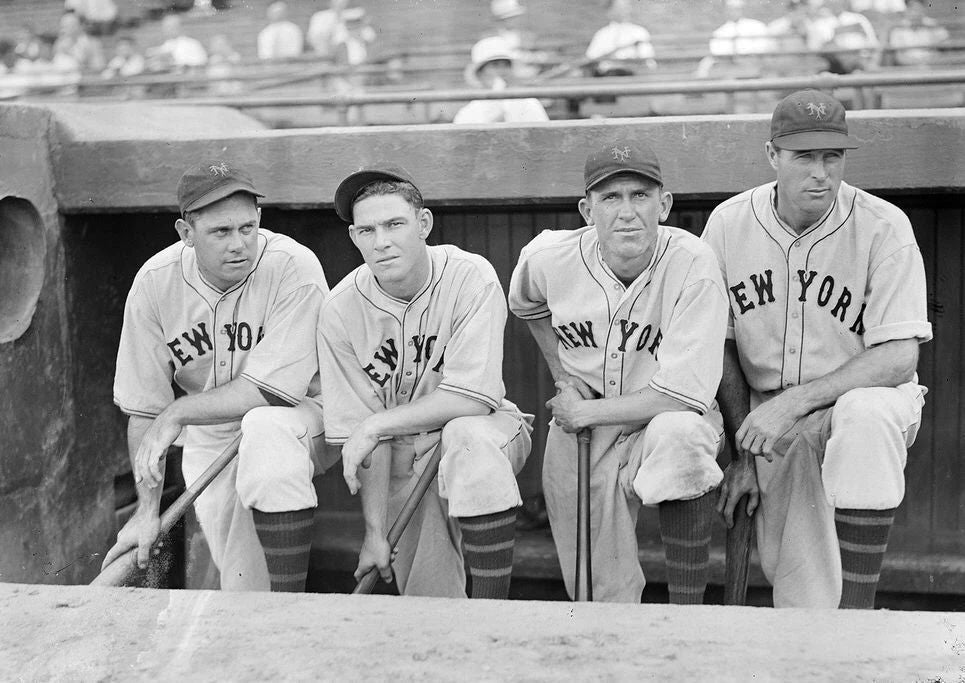 Bill Terry Mel Ott & Lefty O'Doul Magnet New York Giants Ny Picture Baseball