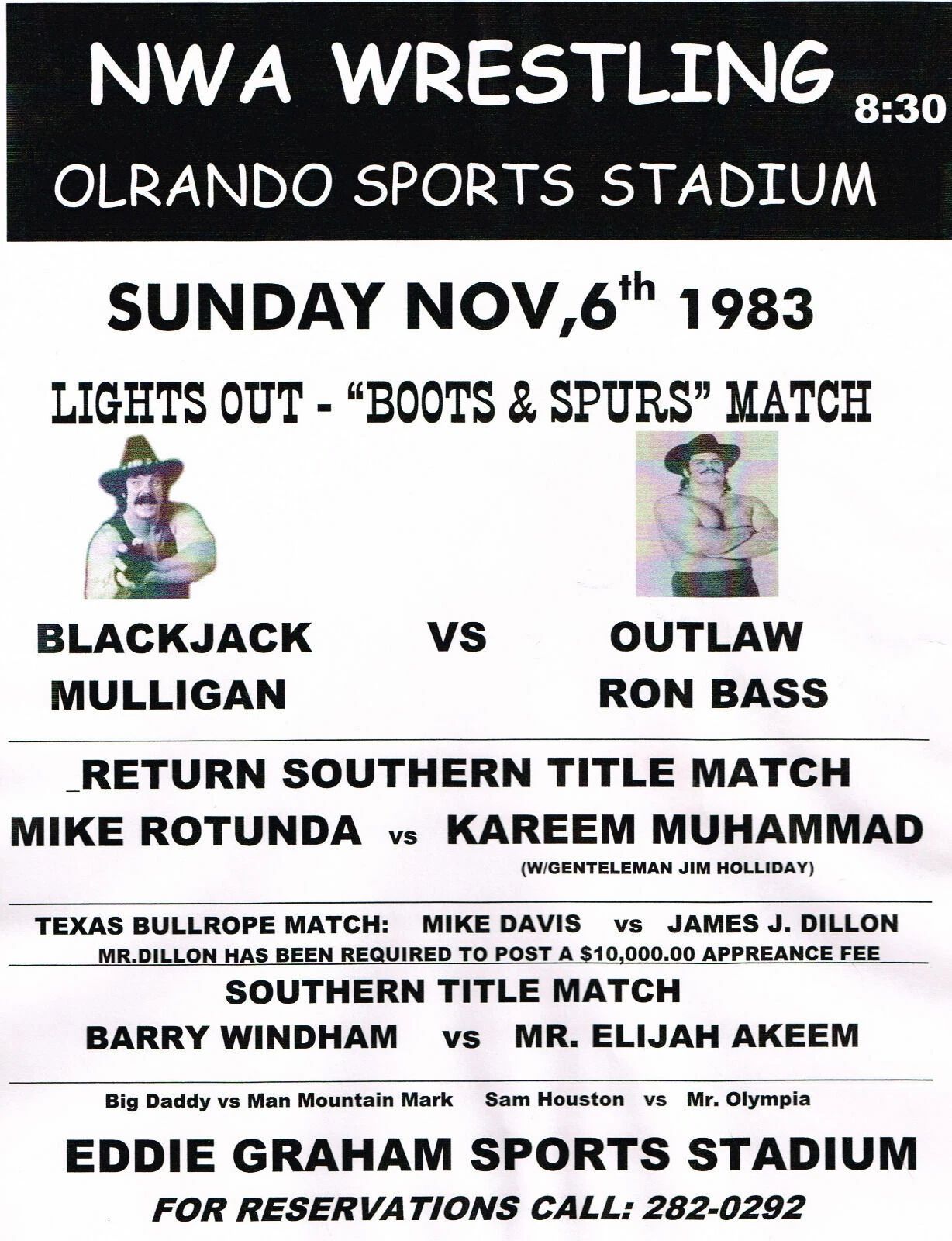 Black Jack Mulligan Vs Outlaw Ron Bass Magnet Wrestling Picture