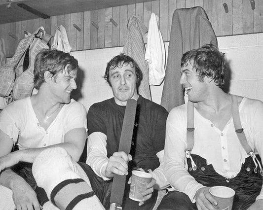 Bobby Orr, Phil Esposito And Don Awrey Glossy Keychain Boston Bruins Print