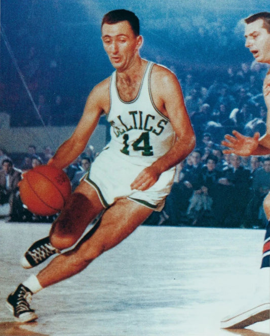 Bob Cousy Keychain Boston Celtics Basketball Nba Dribbling Picture