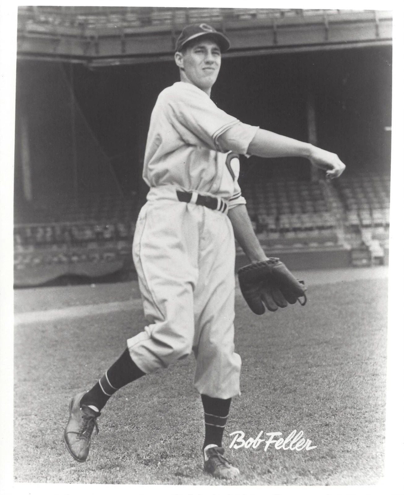 Bob Feller Keychain Cleveland Indians Baseball Picture Mlb