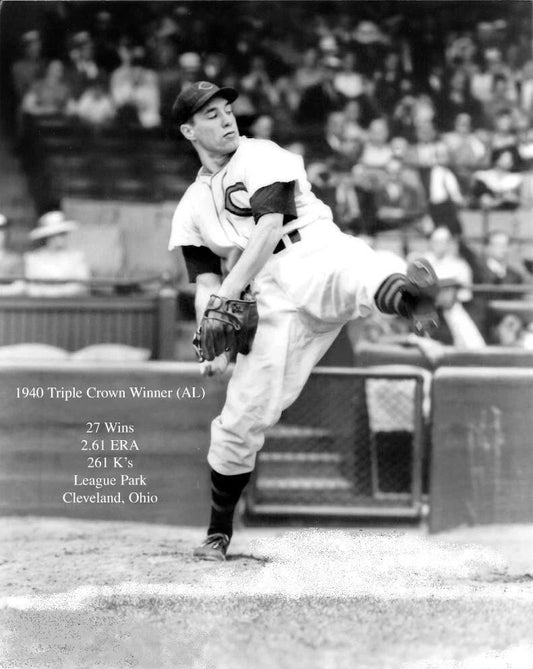 Bob Feller Keychain Cleveland Indians Baseball Picture Triple Crown