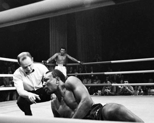 Bob Foster Vs Muhammad Ali Keychain Boxing Picture Bw