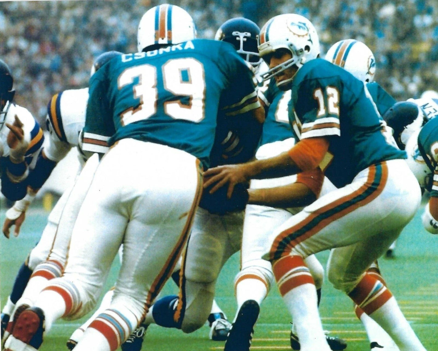 Bob Griese & Larry Csonka Photo Miami Dolphins Nfl Football