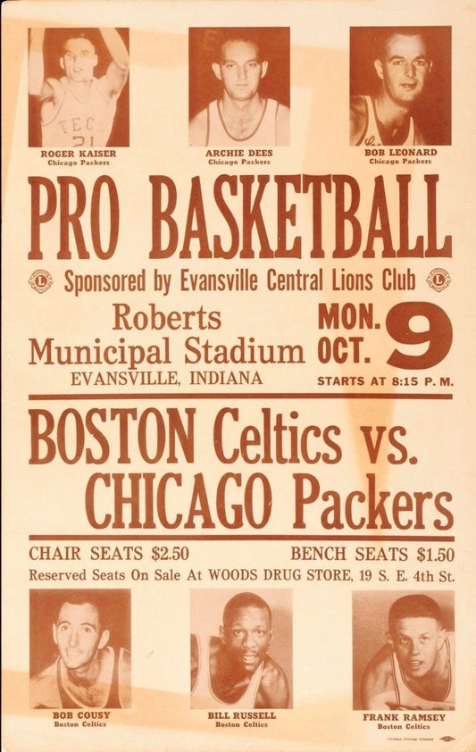 Boston Celtics Vs Chicago Packers Magnet Basketball Picture Nba With Border