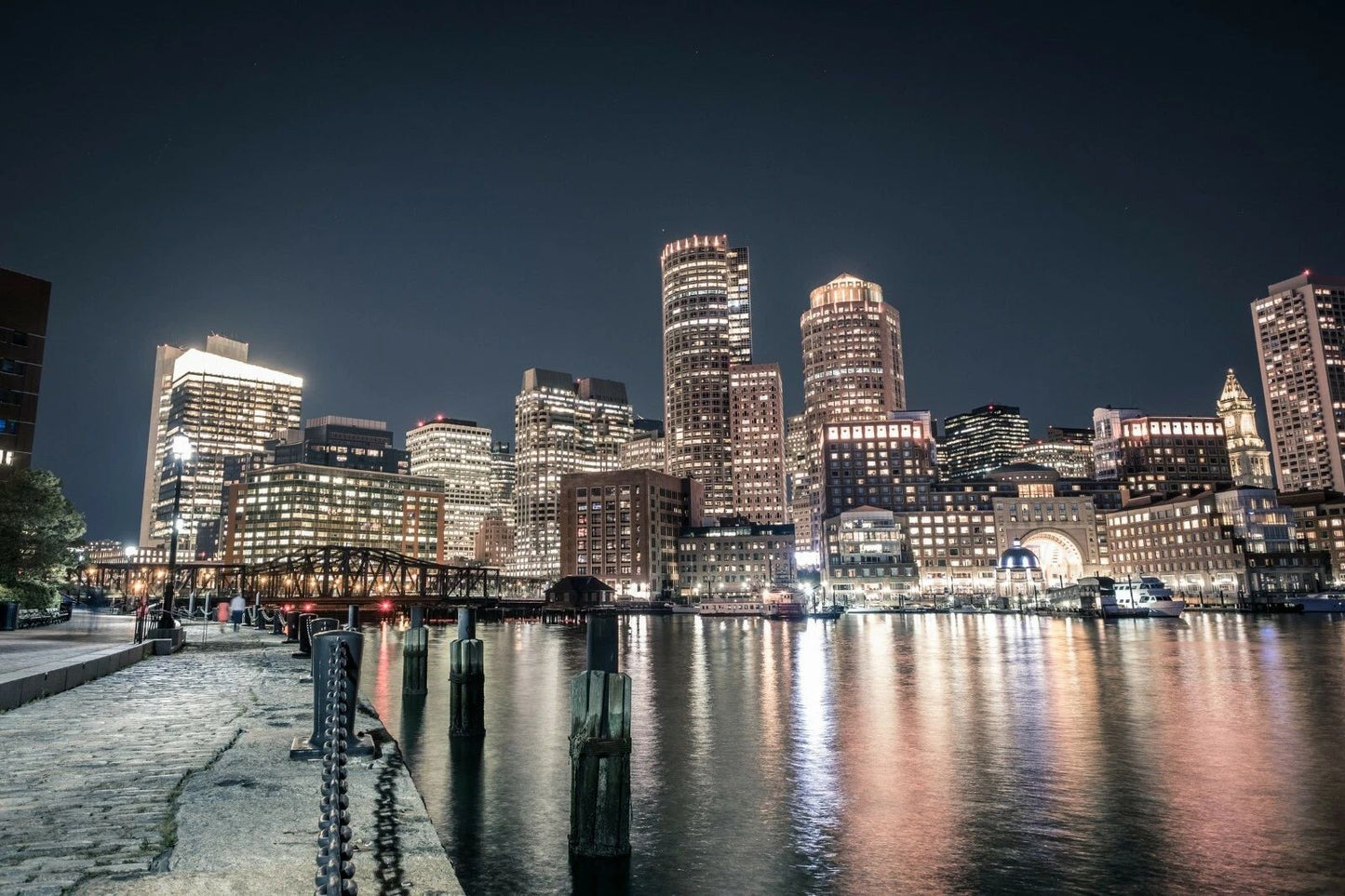Boston Massachusetts Skyline City Buildings Magnet Picture Magnet Banner Print