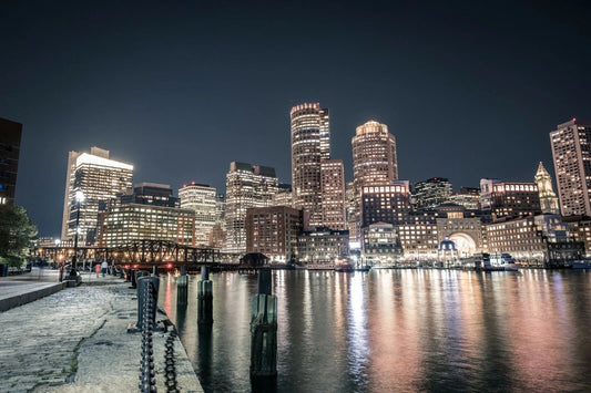 Boston Massachusetts Skyline City Buildings Magnet Picture Magnet Banner Print