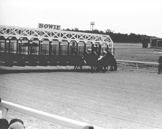 Bowie Race Track Keychain Horse Racing Picture Maryland