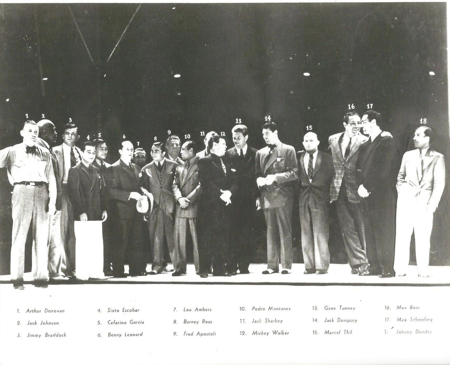 Boxing Legends Keychain Boxing Picture Dempsey Tunney Baer Schmeling Braddock