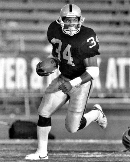 Bo Jackson Glossy Keychain Los Angeles Raiders Print Bo Knows Football Keychain