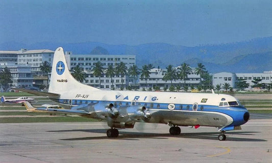 Brazil Airlines Varig L 188 Aircraft Airplane Airport Retro Picture Magnet