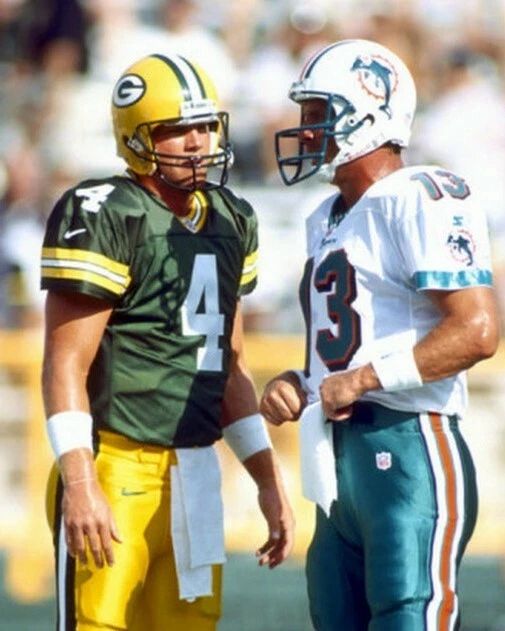 Brett Favre & Dan Marino Keychain Green Bay Packers Picture Football Nfl