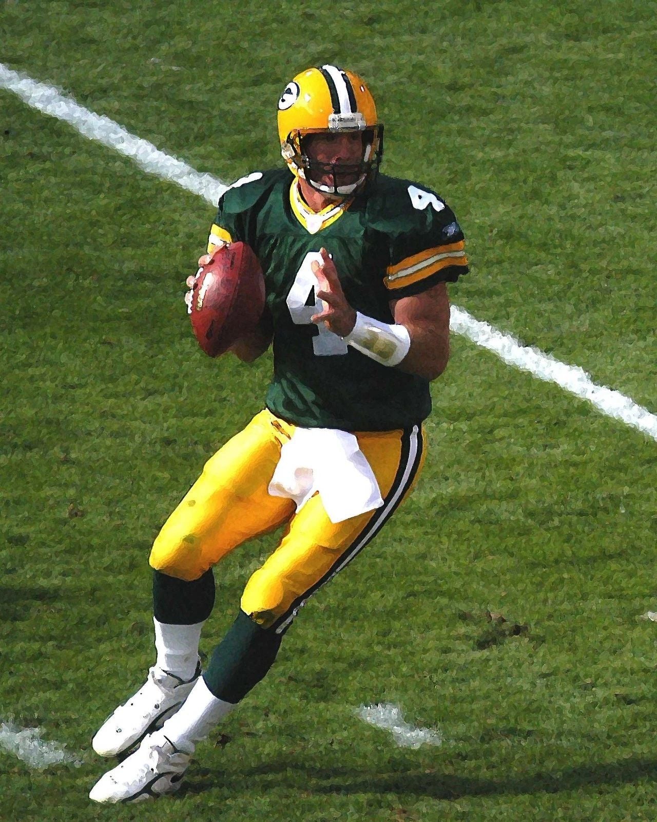 Brett Favre Keychain Green Bay Packers Picture Nfl Football