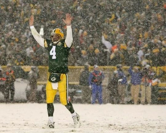 Brett Favre Keychain Green Bay Packers Picture Nfl Football Snow