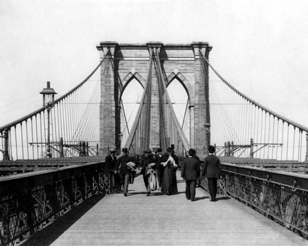 Brooklyn Bridge Glossy Magnet Print New York City Magnet