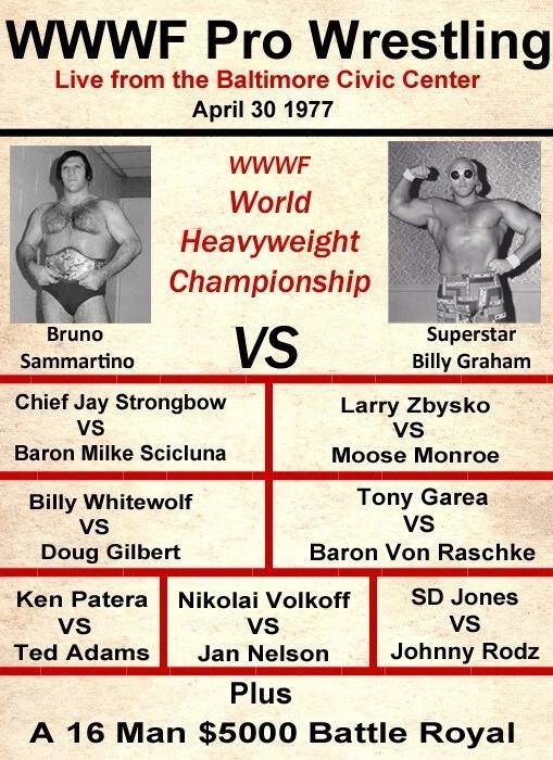 Bruno Sammartino Superstar Billy Graham Magnet Wrestling Picture Wwf