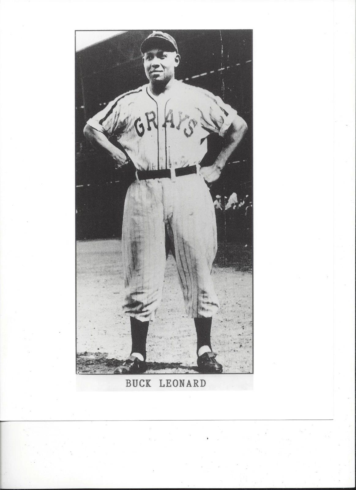 Buck Leonard Keychain Homestead Grays Baseball Pictur Negro League Wide Border