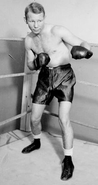 Bud Taylor Keychain Boxing Picture Large White Border