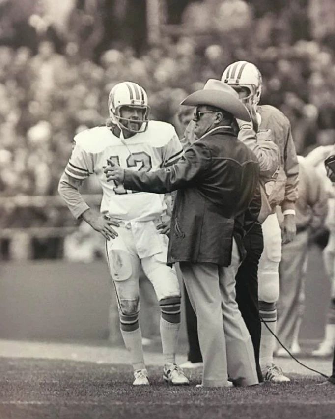 Bum Phillips & Ken Stabler Keychain Houston Oilers Football Picture Nfl