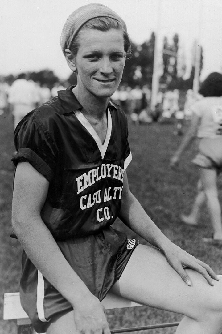 Babe Didrikson Wearing Visor Print Canvas Jigsaw Puzzle