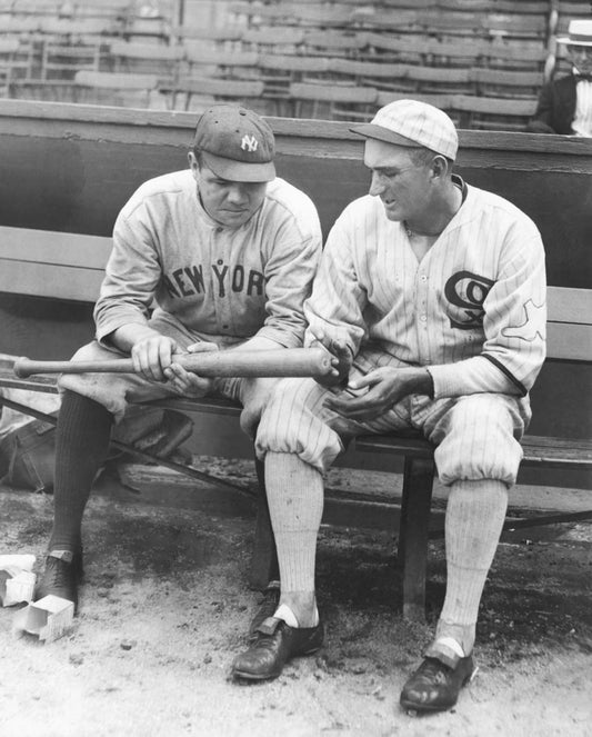 Babe Ruth Shoeless Joe Jackson Classic Baseball Reprint Magnet Picture