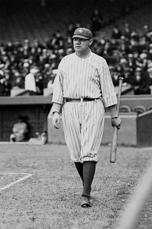 Babe Ruth Wearing Crown Sports Hero Print Jigsaw Puzzle