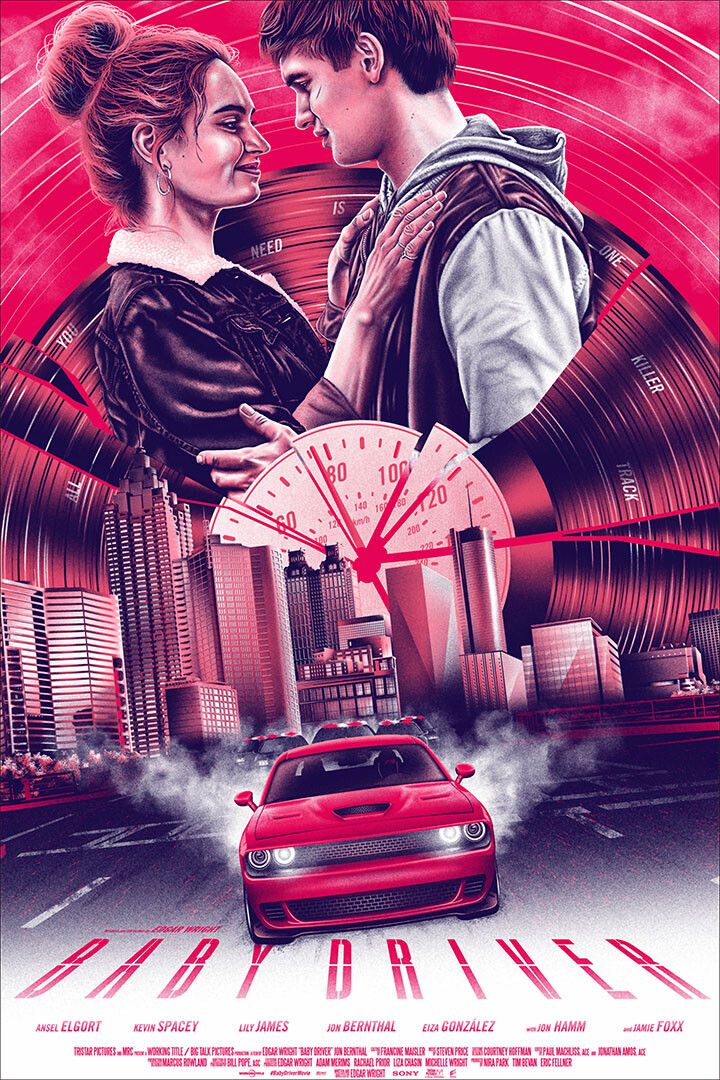 Baby Driver Movie Ansel Elgort Drama Action Crime Wall Art Home Poster
