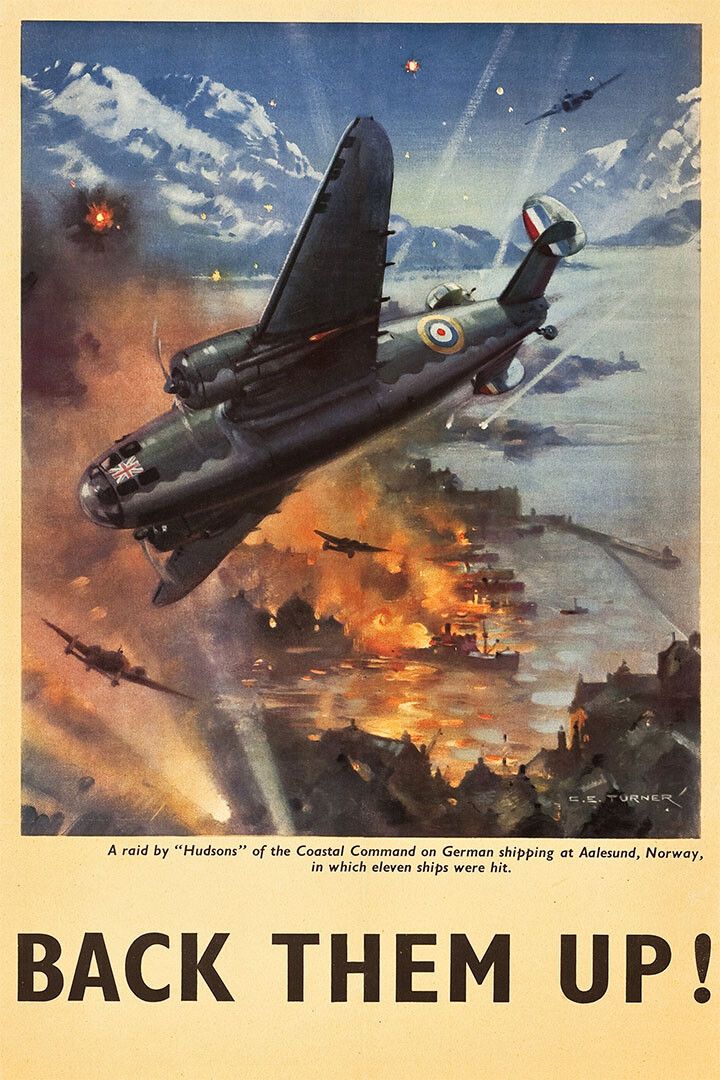 Back Them Up Raf Hudsons World War 2 Vintage Jigsaw Puzzle