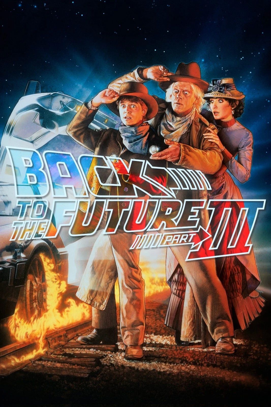 Back To The Future 3 Movie Poster Marty Mcfly Michael J Fox Buford