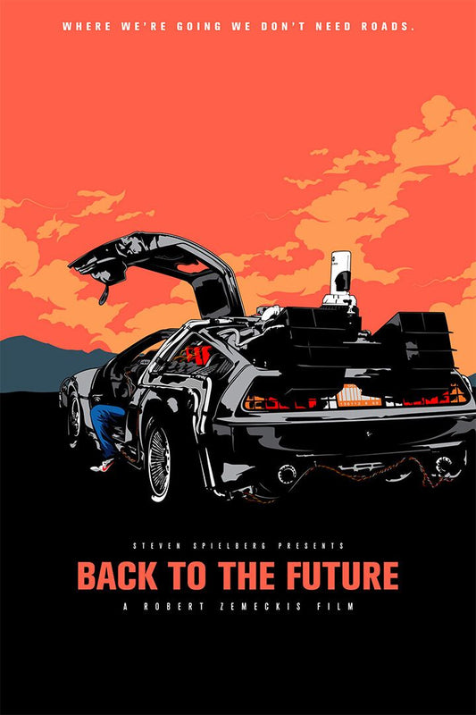 Back To The Future Delorean Movie Decor Wall Art Jigsaw Puzzle