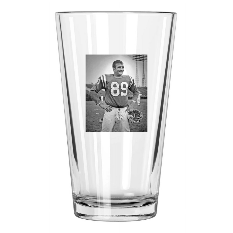 Baltimore Colts Gino Marchetti Photo Football Hof 72 1 Pint Beer Drinking Glass