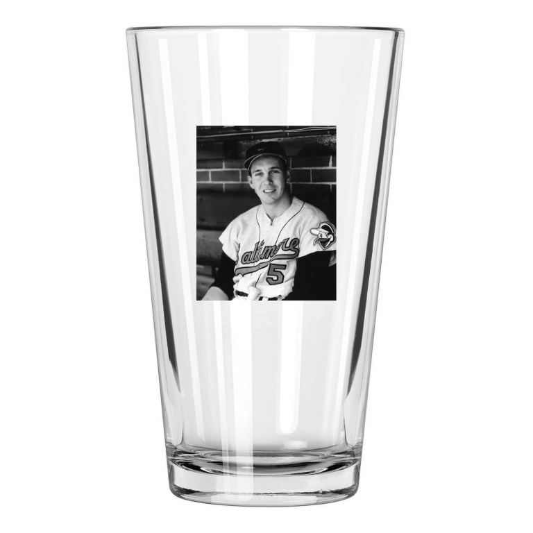 Baltimore Orioles Brooks Robinson Photo Baseball Hof 83 Pint Beer Drinking Glass