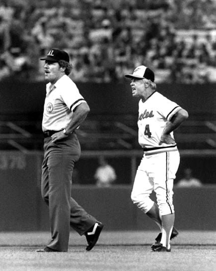 Baltimore Orioles Earl Weaver Glossy Photo Baseball Print Poster