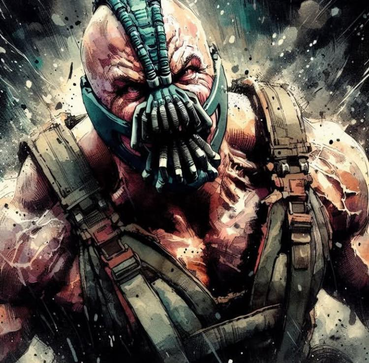 Bane With Venom Mask 298 Print Poster