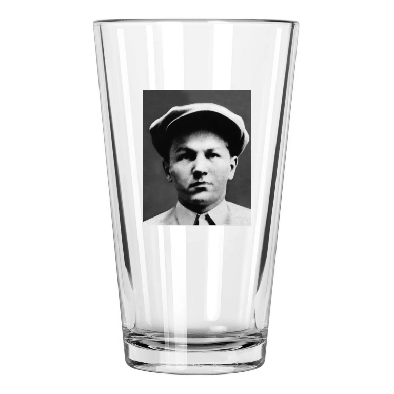 Bank Robber George 'Baby Face' Nelson Photo Gangster 1 Pint Beer Drinking Glass