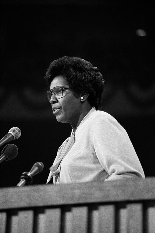 Barbara Jordan Talking To Press Headshot Print Jigsaw Puzzle