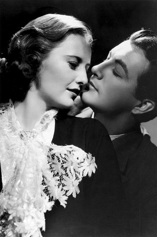 Barbara Stanwyck And Robert Taylor Painting Print Jigsaw Puzzle