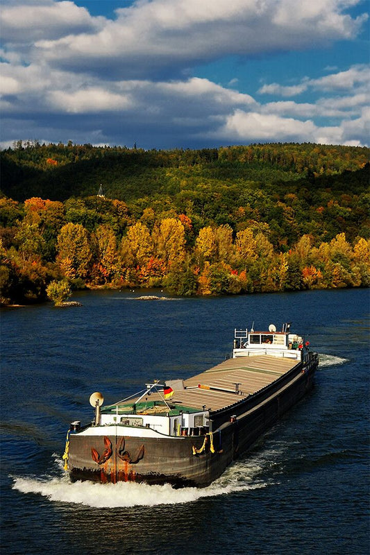 Barge Cruising C&O Canal Watercraft Boat Print Jigsaw Puzzle
