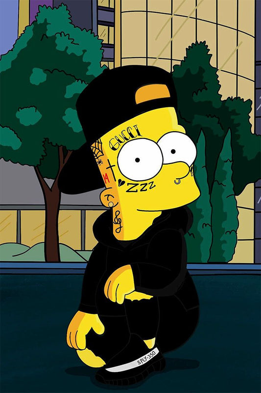Bart Simpson Animation Fantasy Comedy Print Jigsaw Puzzle