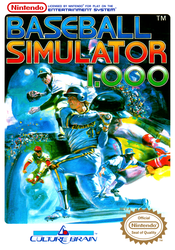 Baseball Simulator 1.000 (Usa) Nes Print Poster