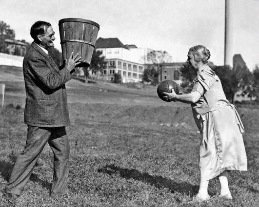 Basketball Inventor James Naismith Glossy Magnet Print Peach Basket Magnet 1