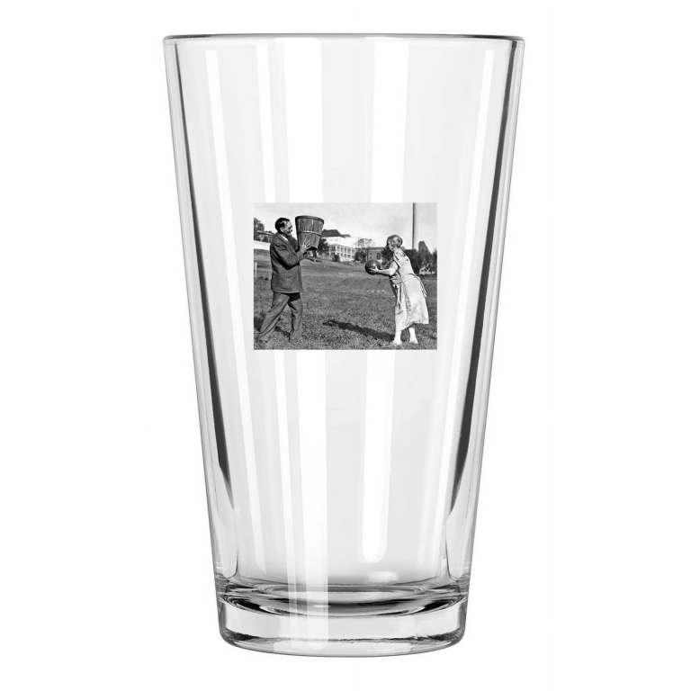 Basketball Inventor James Naismith Photo Peach Basket 1 Pint Beer Drinking Glass