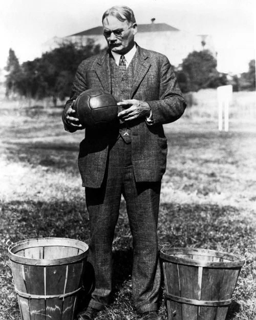 Basketball Inventor James Naismith Glossy Keychain Print Peach Basket Keychain 2