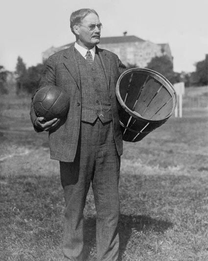 Basketball Inventor James Naismith Glossy Magnet Print Peach Basket Magnet 3