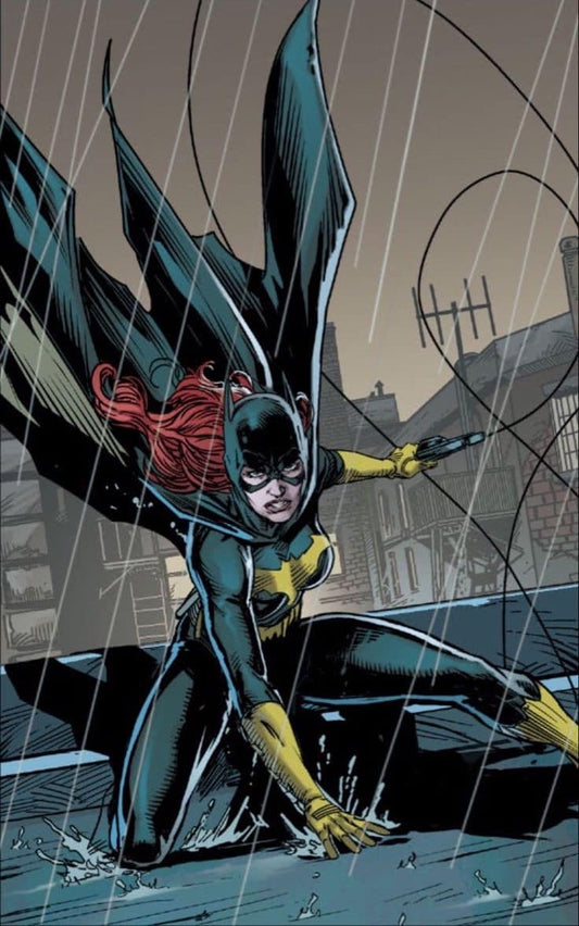 Batgirl Action Rainstorm Print Poster