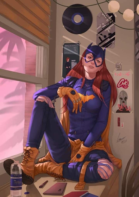 Batgirl Digital Art Portrait Print Poster
